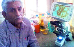 Bel Deu Singh, a research scholar, at the clinic