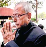 Pranab Mukherjee in New Delhi on Friday