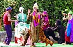 Artistes perform during the Jammu and Kashmir festival in New Delhi on Saturday