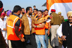 Bouncers were engaged at the rally in order to prevent unwanted people from reaching near the stage where PPCC chief Captain Amarinder Singh and other 
