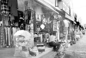 Encroachments in corridors are a hindrance for passersby at the Sector 7 market in Panchkula.