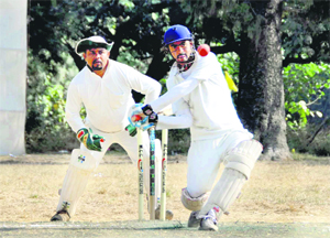 A batsman in action in a match in the Twenty20 Beehive Challengers 