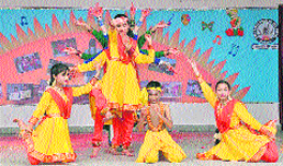Students of Guru Nanak Model Senior Secondary School participate in the Annual Day celebration. 