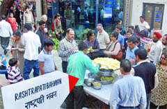 The chaat stall at the festival is a hit among visitors