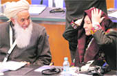 Afghan delegates at the conference in Bonn, Germany
