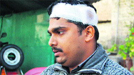 Renish George, Vice-Principal of the Dronacharya College of Nursing, Yol, Dharamsala, who was injured in the attack.