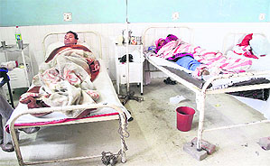 Prisoners undergoing treatment in the Jalandhar Civil Hospital. Photo: Sarabjit Singh