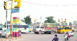 The busy PAP Chowk in Jalandhar