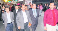 Members of Service Improvement Group during their visit to the railway station in Jalandhar 
