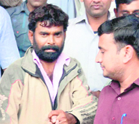 Bhanwari Devis husband Amarchand being produced in CBI court in Jodhpur. 