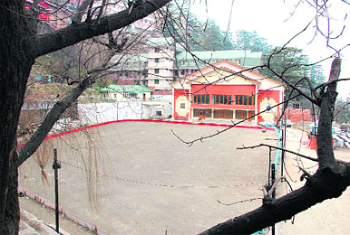 The Ice-skating rink in Shimla on Monday. 