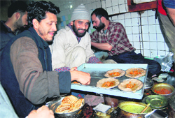 A harisa seller at his shop in downtown Srinagar. 