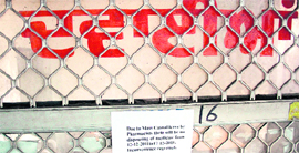 A closed drug store at the Civil Hospital as pharmacists go on a week-long strike from Monday.