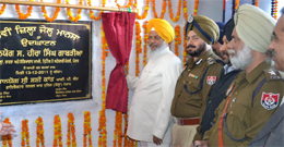 Minister for Jail and Tourism Heera Singh Gabaria inaugurates the new district jail in Mansa on Tuesday. 