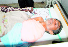 Parveen Kumar. from whose body the tumour was removed, at GND Hospital in Amritsar