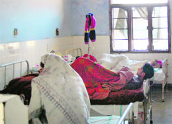 Patients left to brave the chill on their own at Civil Hospital in Amritsar