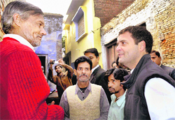 During the second day of his five-day mass contact programme in west Uttar Pradesh, Rahul today addressed a public meeting here where he charged both Mayawati and Mulayam Singh Yadav with playing caste-inspired politics.