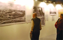Visitors at the exhibition, Delhi:Red Fort to Raisina, in New Delhi on Thursday. 