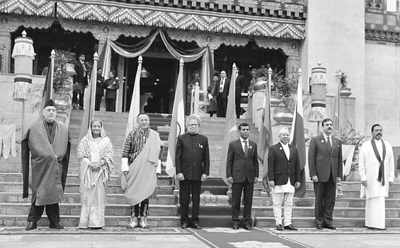 Stability in Asia extends beyond the SAARC countries but the existing architecture provides a ready platform to expand trade and mulitilateral relations. SAARC leaders pose for a group photograph in Bhutan.
