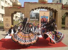 Dancers perform at Rajasthan Calling tourism festival in Gurgaon on Friday.