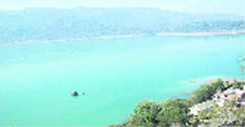 A view of the Gobind Sagar.