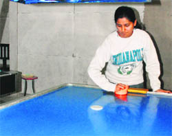Air hockey is a favourite because there are not many rules to follow and no typical techniques