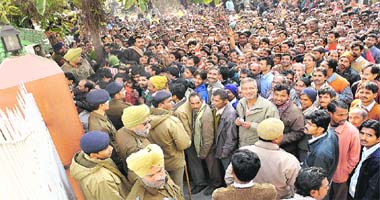 Voters turned out in large numbers to cast their ballot at St Xaviers School in Sector 44, Chandigarh, on Saturday