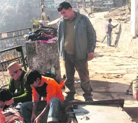 Work on the south road in progress in Mussoorie