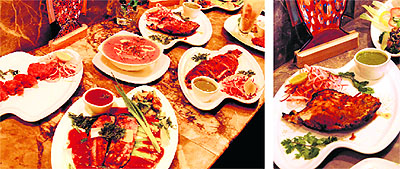 Besides usual prawns and crabs, squids too make an entry into the seafood menu