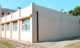 A view of the building constructed for housing the special neo-natal care unit at the Government Women and Children Hospital in Bathinda.
