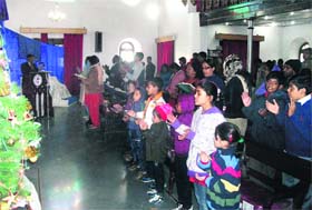 A Christmas prayer being held in Mussoorie on Sunday
