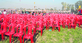 vacant chairs at the venue.
