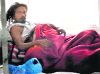 Baba Balak Das Nirmohi at GD Hospital in Haridwar on Monday. 