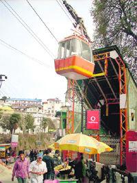 A file photo of Gunhill ropeway in Mussoorie.