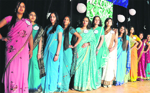 Students of Sister Nivedita Government Nursing College, IGMC, take part in a fashion show in Shimla. 