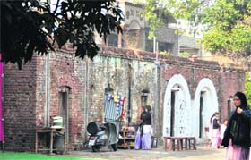 The building of the Industrial Training Institute for Women in a dilapidated condition in Ludhiana