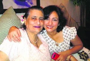 Divya Dutta(R) with her mother