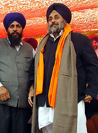 Deputy Chief Minister Sukhbir Singh Badal at a function near Goniana on Wednesday