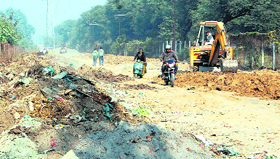 The road in the Nawa Kot area, which was opened for general public after 25 years, in Amritsar.