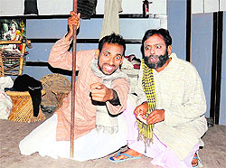 Artistes stage a play Ajaat Ghar at Randhawa Auditorium in Chandigarh on Thursday