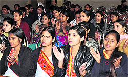 Students of Maharaja Agrasen College, Jagadhari, participate in the seminar on FDI in Retail Sector in India