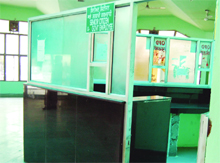 With employees on strike, the registration counter at the Civil Hospital wears a deserted look in Amritsar.