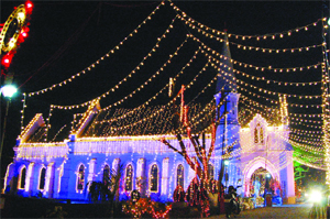 St Pauls Church is all decked up for Christmas celebrations in Amritsar. 