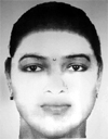 The sketch of a woman who was last seen with Dr Deepak Kaura before he was found murdered.