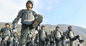 new recruits in riot gear