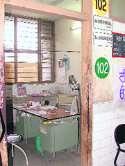 A deserted room of a doctor in Lord Mahavira Civil Hospital in Ludhiana on Friday.