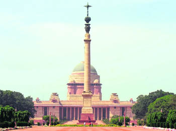 The Rashtrapati Bhavan (Viceregal Lodge) on Raisina Hill is Delhi’s crowning glory