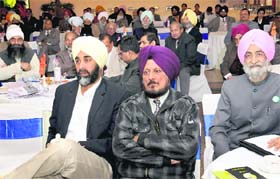 PPP chief Manpreet Singh Badal at the Vision-2012 convention, in Chandigarh on Saturday