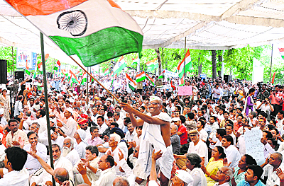 People from different walks of life surged to the Ramlila Ground in New Delhi in a rare show of support to Anna 