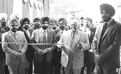 District and sessions judge-cum-chairman of the District legal Services Authority GK Dhir inaugurates a legal-aid clinic at Balongi village on Sunday. 